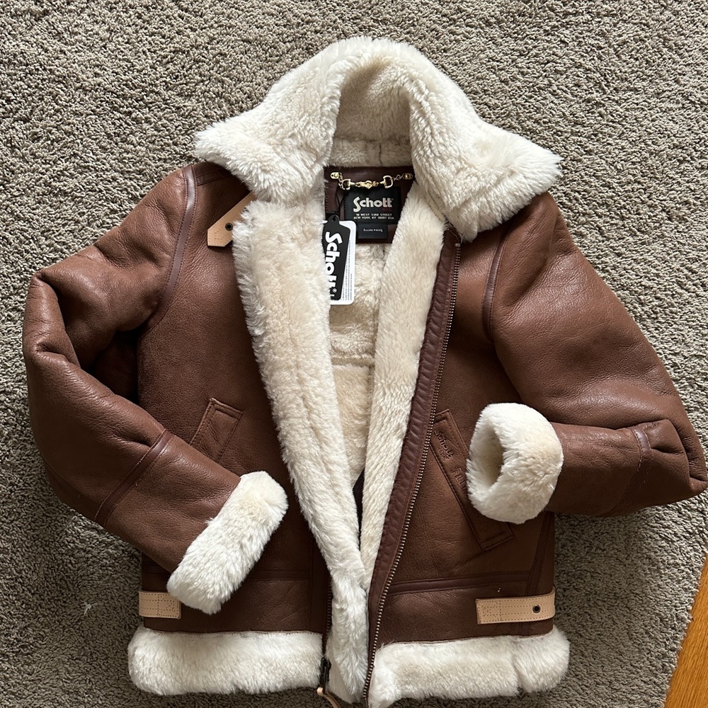 Schott NYC sheepskin jacket Size M Brand new